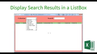 VBA  User Form Search as you Type using TextBox and ListBox  Search by criteria [upl. by Deevan935]