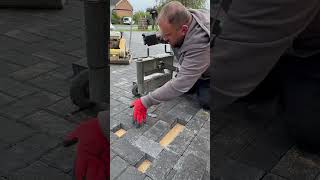 Paving cutter automobile pavers patiodesign construction paverblocks shorts shortvideo [upl. by Mcclelland]