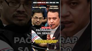 SENATE HEARING ON DE LIMAS DRUG CASE 2016 TRILLANES TO KERWIN ESPINOSA warondrugs ejk [upl. by Leanard]