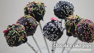 Chocolate cake pops  Easy cake pops recipe  COOKFOOD PARADISE [upl. by Arakahs682]