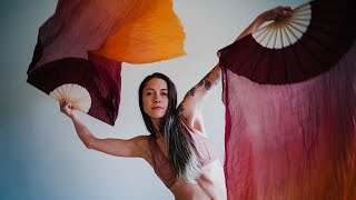 CHRYSALIS SILK STUDIES  Learn Silk Fan Fusion Dance Choreography [upl. by Akibma]