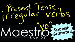 PRESENT TENSE irregular verbs in the YO present indicative [upl. by Abekam]