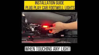 Car footwell lights LED install ｜For VWAUDIPORSCHE [upl. by Elynad]