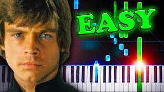 John Williams  The Force Theme Star Wars  EASY Piano Tutorial [upl. by Carlson]