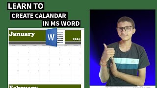 How To Make Microsoft Word Calendar In 2024 [upl. by Fiora]