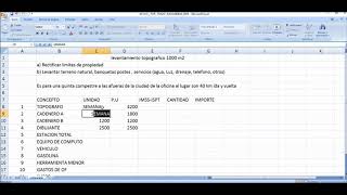 COSTO DE LEVANTAMIENTO TOPOGRÁFICO EN EXCEL DE UNA MANERA RÁPIDA PRECIOS 2020 [upl. by Elmaleh]