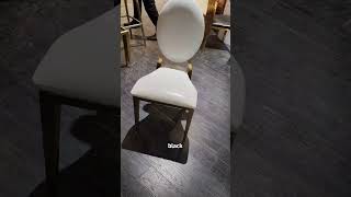 Whats popular model of the stainless steel chair for wedding event partiesgold roundback stainless [upl. by Nalo]