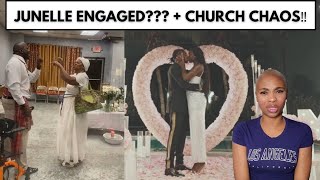 Noah Lyles proposes to Junelle  Pocomania church members go crazy jamaicannews [upl. by Giavani]