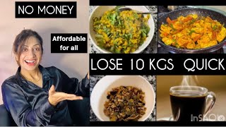 NO MONEY AFFORDABLE DIET PLAN FOR ALL TO LOSE 10 KGS AT HOME BY NISHA ARORA [upl. by Eelannej]