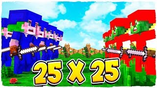 ¡25 VS 25 BATALLA ENTRE EL REY MANUCRAFT Y LA REINA TINENQA  ¡VENID A LUCHAR EN MINECRAFT [upl. by Finah132]