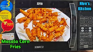 Masala corn fries in IFB 30brc2 microwave oven  French fries in oven  Sweet corn fries in oven ifb [upl. by Cutty]