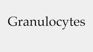 How to Pronounce Granulocytes [upl. by Nwadrebma]