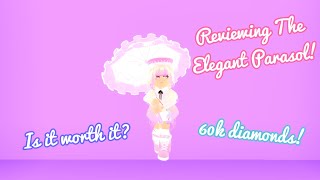 Reviewing the Elegant Parasol Is it worth your diamonds and time Royale High Valentines Update [upl. by Eustace]