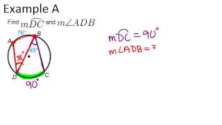 Inscribed Angles in Circles Examples Geometry Concepts [upl. by Rednaeel305]