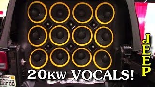 20000 Watt Sound System w Woodys McLaren Audio Vocal Install  CRAZY LOUD Mids amp Highs Setup DEMO [upl. by Gnod]