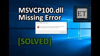 Solved How To Fix MSVCP100dll Missing Error In Windows 11 10 81 8 7  Easy Fix [upl. by Weikert]