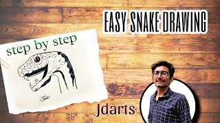 Easy snake drawing  pencil drawing tutorial  easy drawing step by step video  realistic drawing [upl. by Gnav]