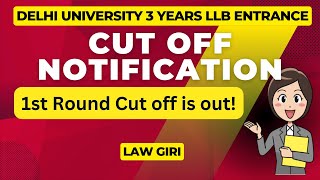 Delhi University 3 years LLB 1st Round Cut OffDU Law 2024 Cut off 1st List General Marks Required [upl. by Amatruda711]