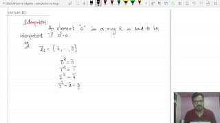 Idempotent element in a ring  Abstract Algebra [upl. by Blodget195]