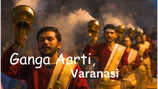 GANGA AARTI VARANASI  BANARAS GHAT AARTI  Holy River Ganges Hindu Worship Ritual [upl. by Rome]