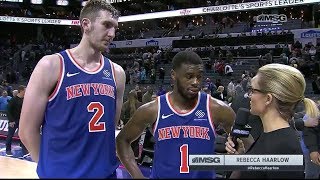 Emmanuel Mudiay and Luke Kornet Reflect on OT Win in Charlotte  New York Knicks Postgame [upl. by Eliades]