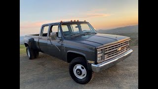 1985 Chevrolet K30 Crew Cab Dually Walk Around [upl. by Ennasirk]