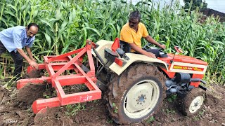 swaraj 724 xm orchard stunt in mud with plough tractorvideos tractorstunt farmingvideos [upl. by Alsi]