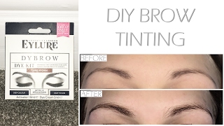 DIY Eyebrow Tinting With Eylure ProBrow Dybrow in Dark Brown [upl. by Sarchet]