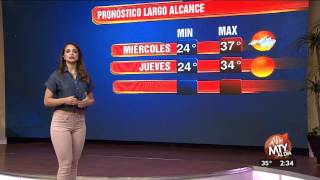 Ana Cecilia González el clima MTY Al Dia 04Jul2017 1430 PM Full HD [upl. by Bolme]