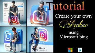 Create your own Avatar using Microsoft bing  Complete Tutorial [upl. by Aicekal]