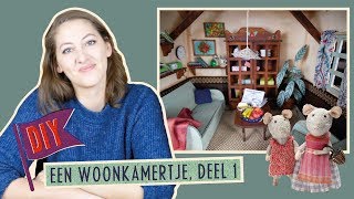 Knutselen amp DIY  Woonkamertje deel 1  Muizenhuis Tutorial [upl. by Nrublim929]