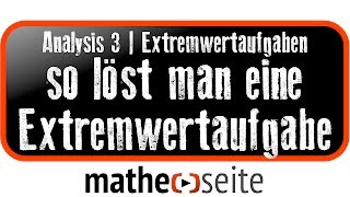 So löst man Extremwertaufgaben  A2101 [upl. by Ahsieni119]