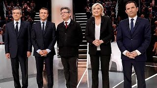 Francia prevale Macron al primo dibattito tra i candidati alle presidenziali [upl. by Frissell]