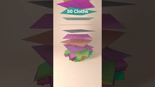 50 cloths vs spike cloth simulation animation 3d visual blender [upl. by Lladnyk]