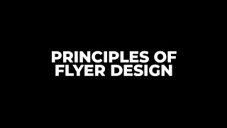 The Principles of Flyer Design [upl. by Ram]