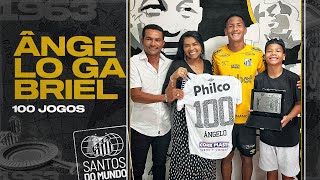 ÂNGELO COMPLETA 100 JOGOS PELO SANTOS FC [upl. by Truda411]