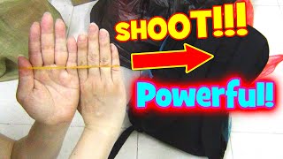 4 Types of Best Powerful Rubber Band Shooting Tricks Compilation Tutorial fun and special techniques [upl. by Goodden855]