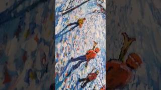 Val dIsere ski painting valdisere tignes skiing snowboarding art [upl. by Kaleb]