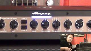 Ampeg PF500 Bass Head  Tone Settings  Fretless [upl. by Helbona]