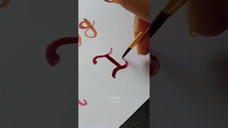 Letter I calligraphy shorts calligraphy calligraphylettere calligraphystyle lettering [upl. by Gemperle]