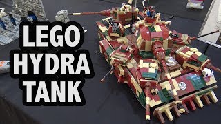 Motorized LEGO Hydra Ultra Heavy Tank  Marvel Captain America Avengers [upl. by Nnaesor]