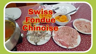 Lunch with my Family Swiss FONDUE CHINOISE easy lunch or dinner for family or guest [upl. by Eynobe]