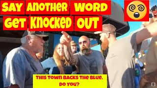 🔵🔴Say another word so I can knock you the fk out 1st amendment audit fail🔴🔵 [upl. by Seldun]