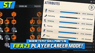 96 OVERALL  WHERE TO PUT SKILL POINTS IN FIFA 23 MY PLAYER CAREER MODE STRIKER [upl. by Jasmin]