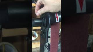 Craftsman 2x42 belt sander tracking knob hack [upl. by Aihsatan]