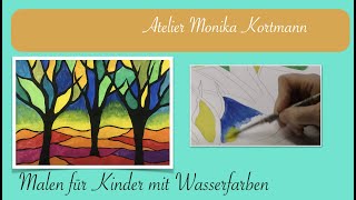 Malkurs für Kinder mit Wasserfarben [upl. by Nathalia]