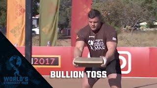 2017 Worlds Strongest Man  Bullion Toss [upl. by Eatnohs]