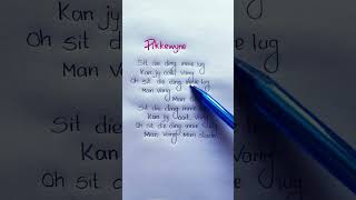 Pikkewyne❤️lyricsMega X Chakiesonglyrics youtubeshorts handwriting trendingshorts tiktok [upl. by Rozalin376]