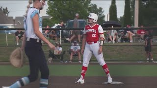 Hardenburger strikes out 30 Wamego softball wins after 17 innings [upl. by Byler640]