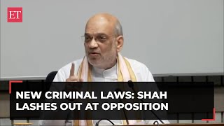 New criminal laws HM Amit Shah lashes out at Oppn over misleading people acting irresponsibly [upl. by Clite924]